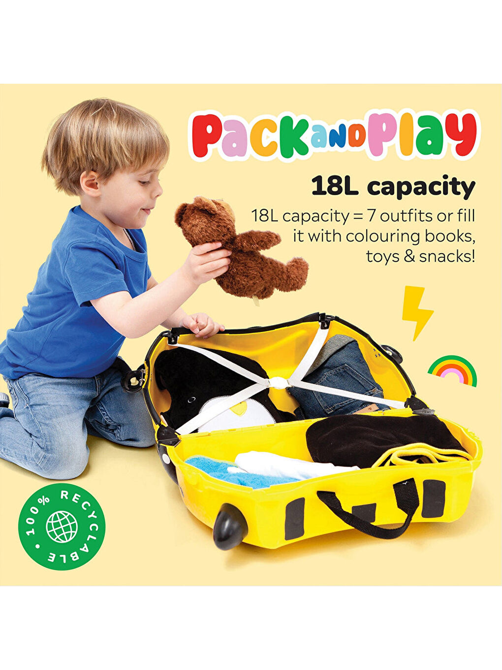 Trunki Karışık Çocuk Bavulu - Arı Bernard - 7