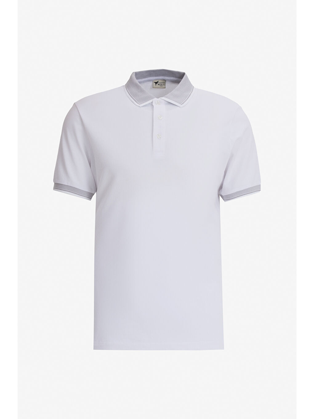 Siyah Erkek SIYAH-BEYAZ-LACIVERT Slim Fit Dar Kesim 3 'lü Kıvrılmaz Polo Yaka Tişört-4