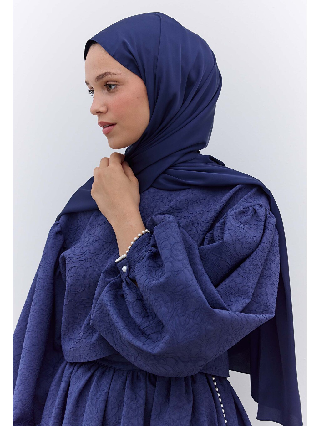 İpeksi Elegance Şal Lacivert-3