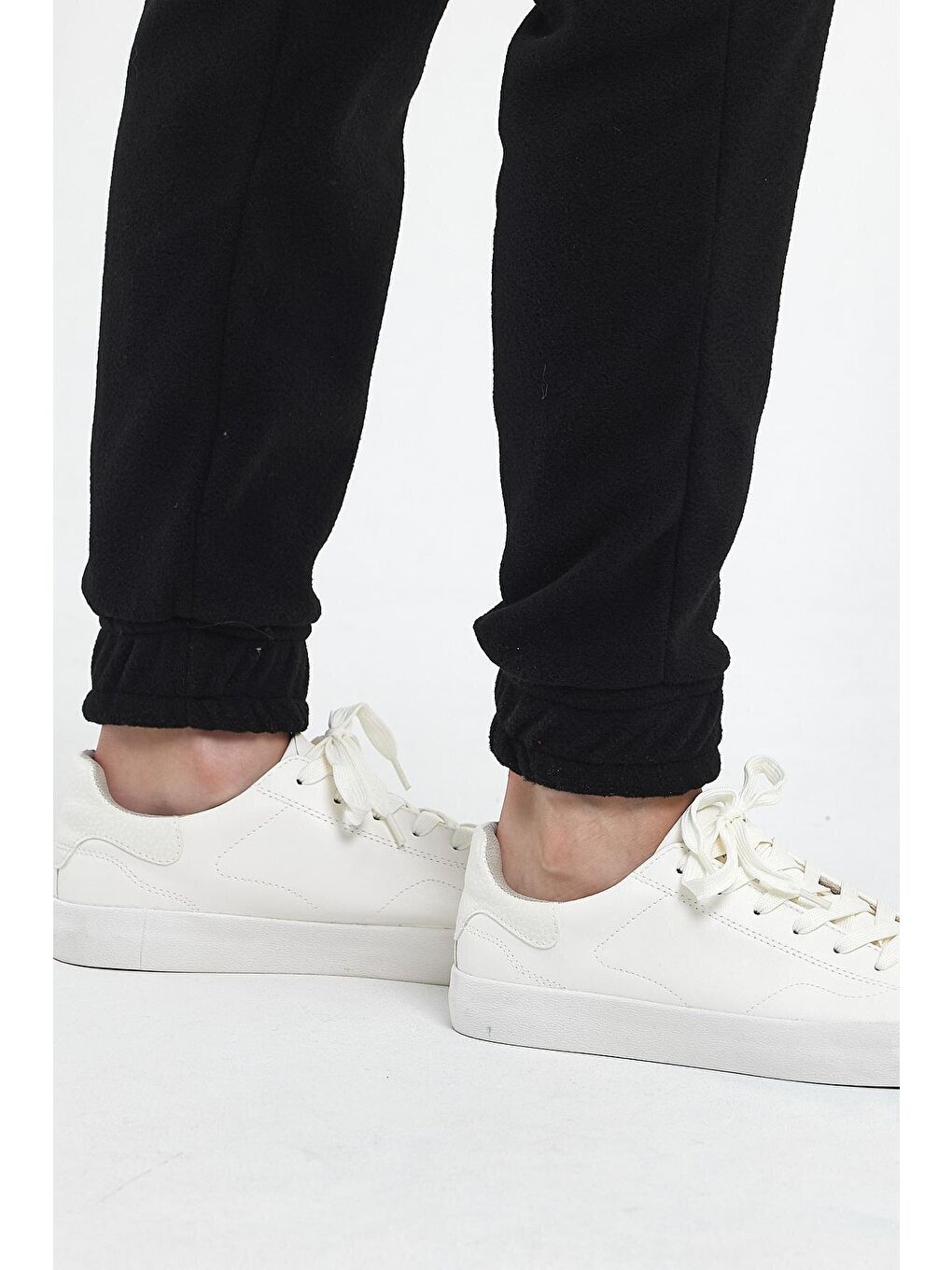 Siyah Kadın Rahat Kalıp Softech Polar Sweat Eşofman Altı SPR24EA97-4