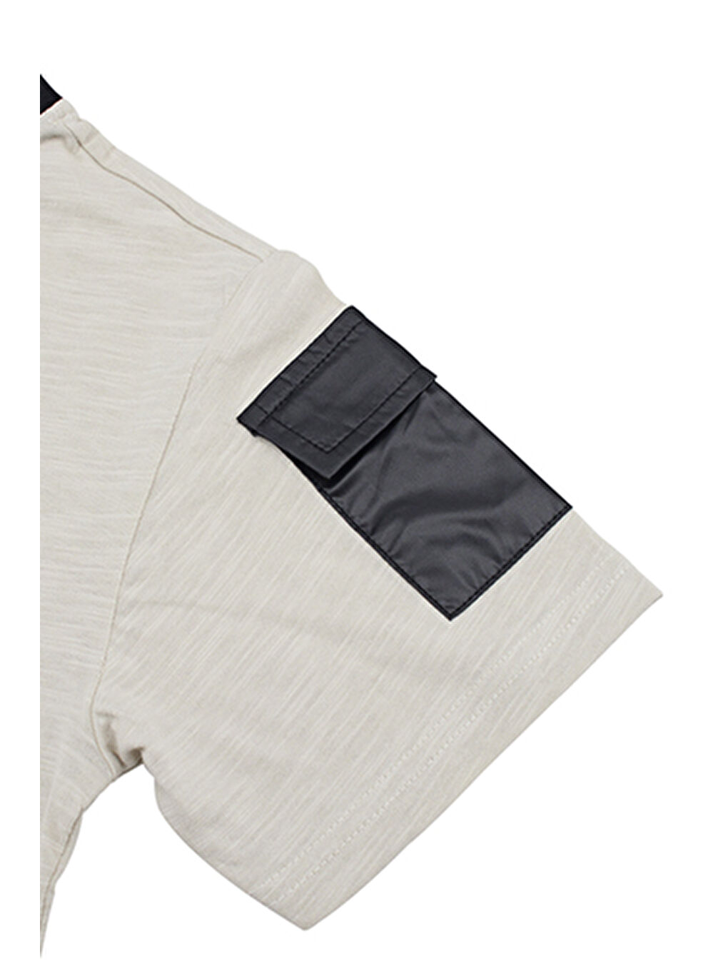 Gri Erkek Çocuk Baskı Detaylı Tişört-6