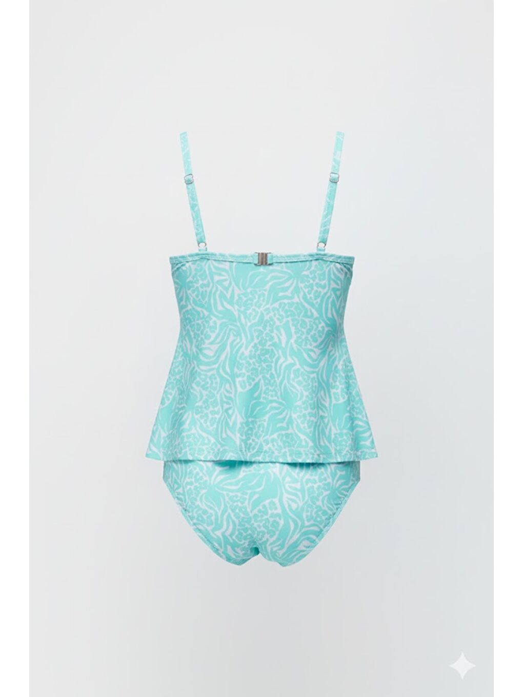 Yüksek Bel Uzun Tankini 7741 Mavi-1