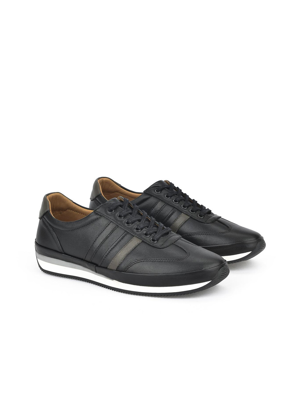 Erkek Hakiki Deri Sneaker 1311002 060 Siyah-1