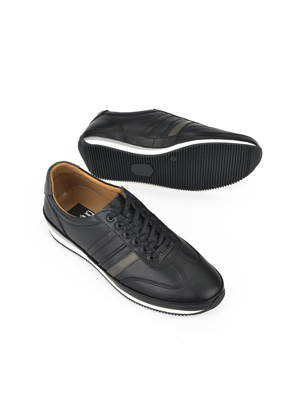 Erkek Hakiki Deri Sneaker 1311002 060 Siyah-3