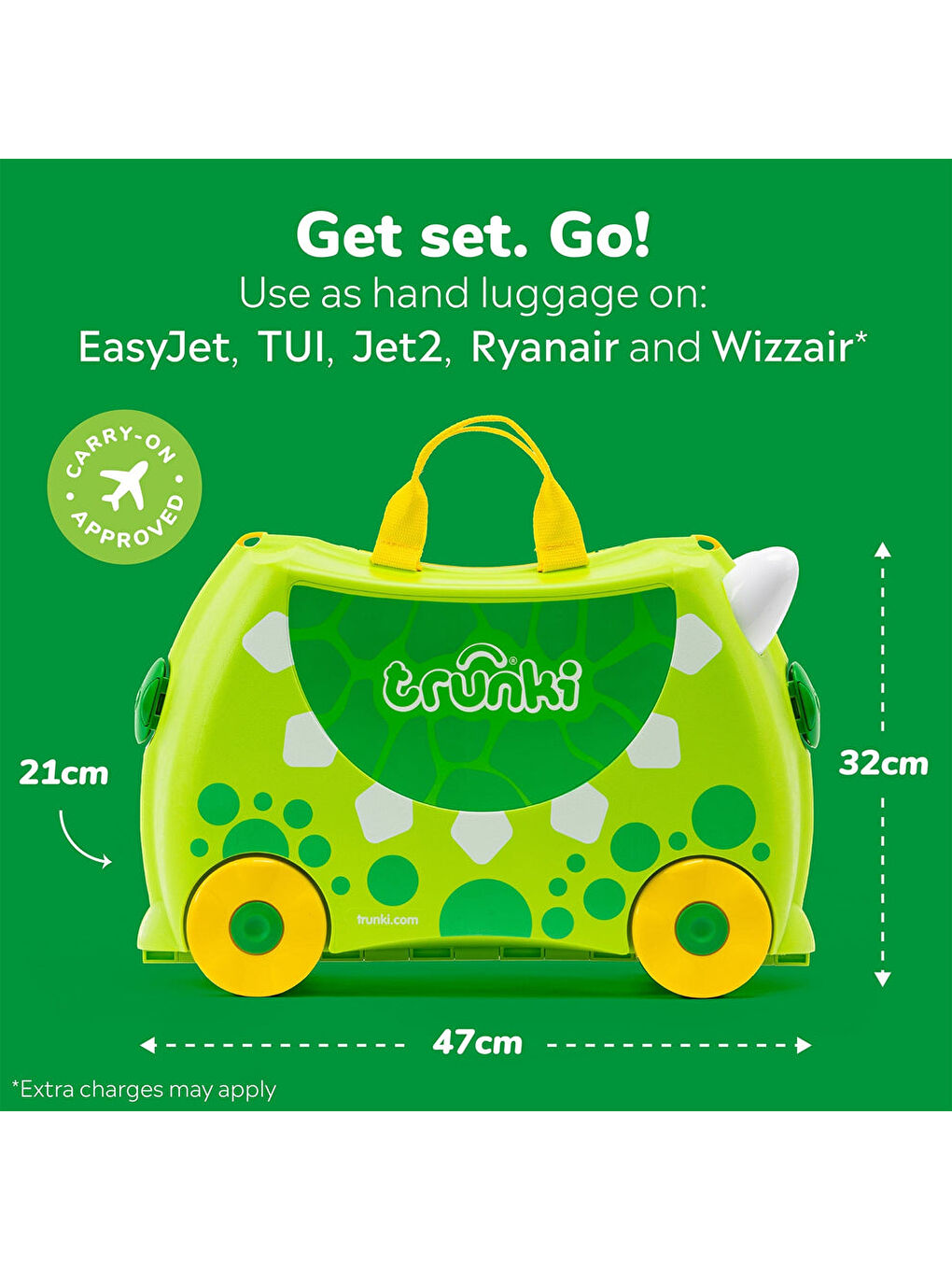 Trunki Çocuk Bavulu - Dinozor Dudley - 2