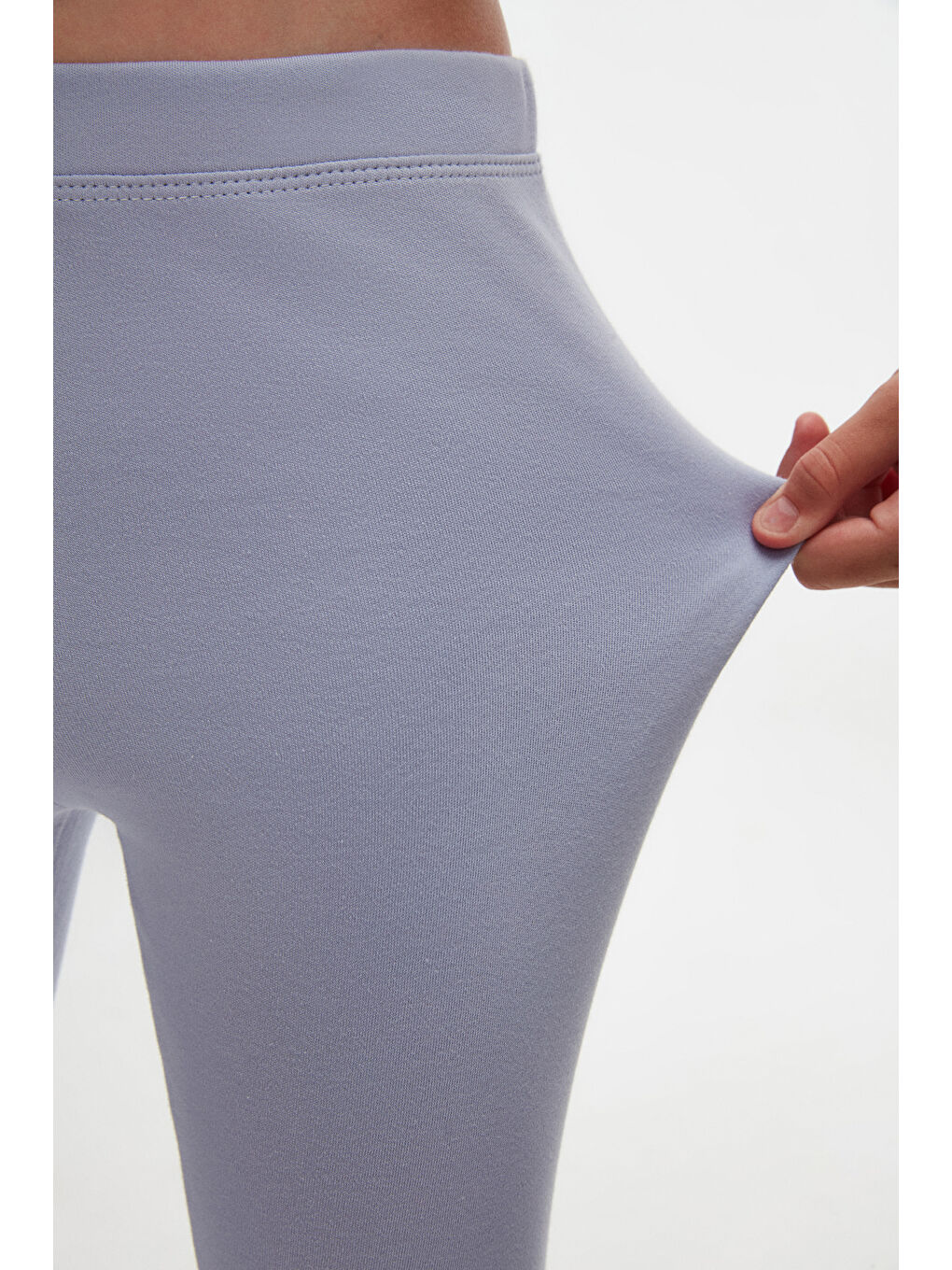 Açık Lila Kız Çocuk Kışlık Tam Boy Düz Basıc Tayt-2