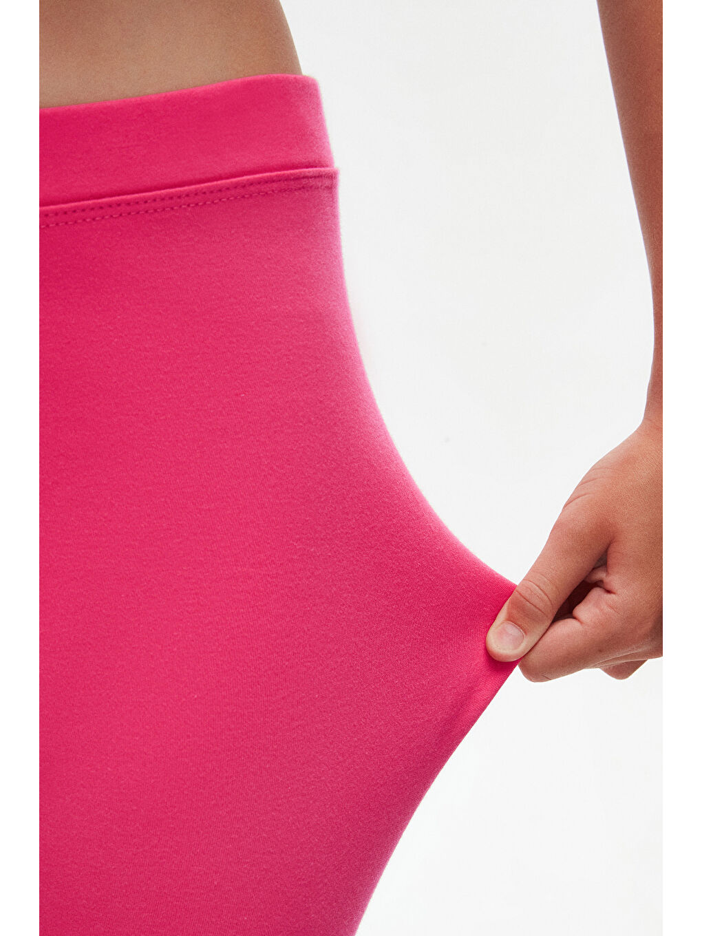 Fuşya Kız Çocuk Kışlık Tam Boy Düz Basıc Tayt-2