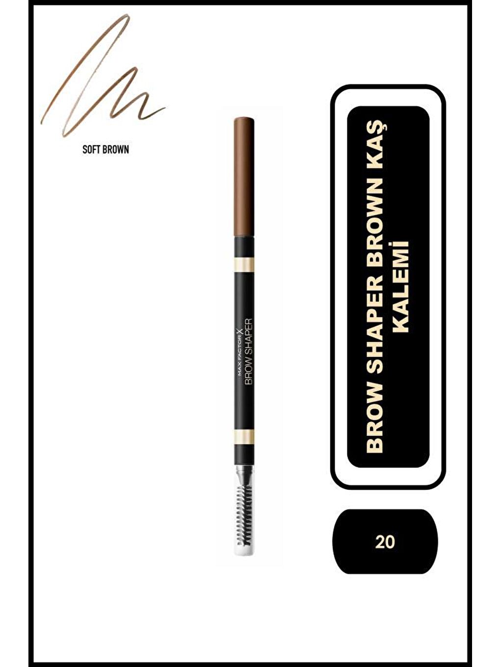 Max Factor Kaş Kalemi - Brow Shaper Brown 20 96145739