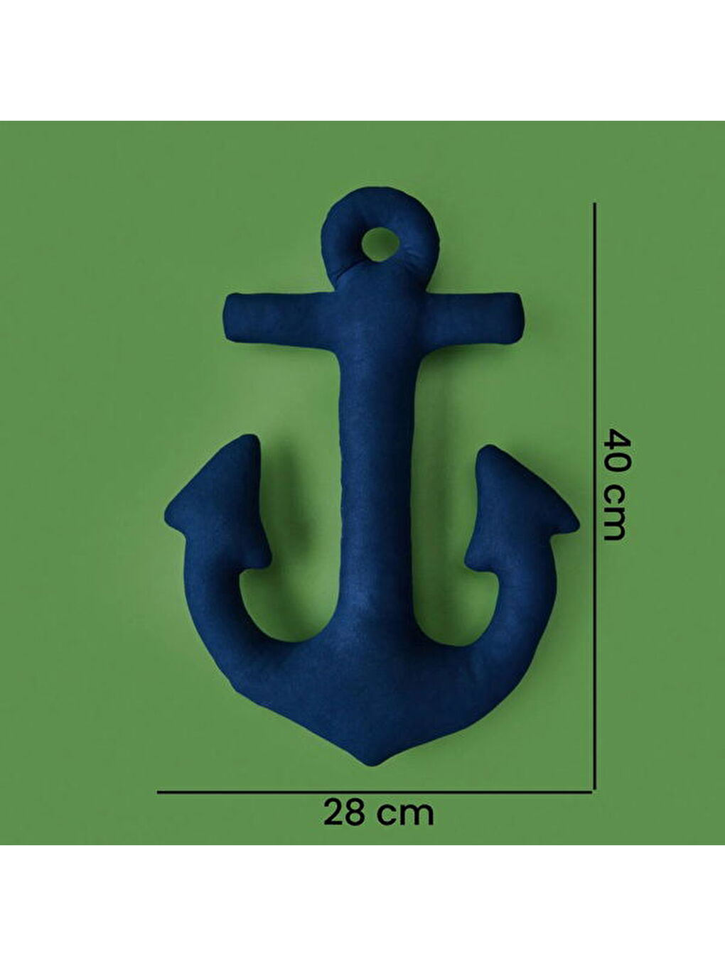 Soft Çapa Figürlü Yastık - Lacivert - 28x40 cm-5