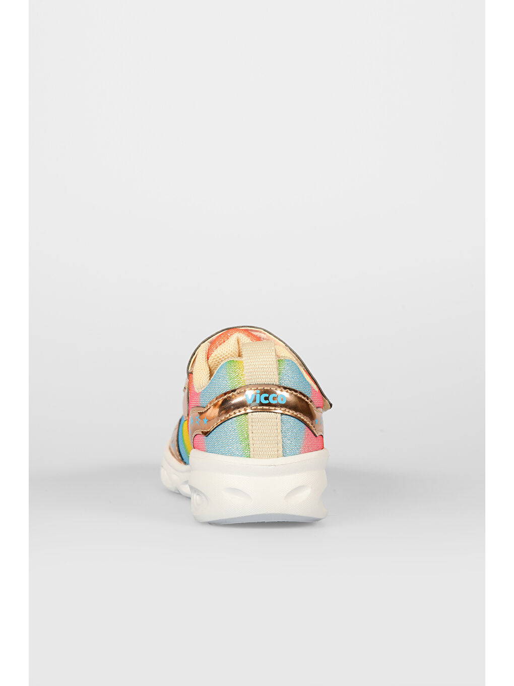 Sarı Kita Işıklı Kız Bebek Altın Spor Ayakkabı-4