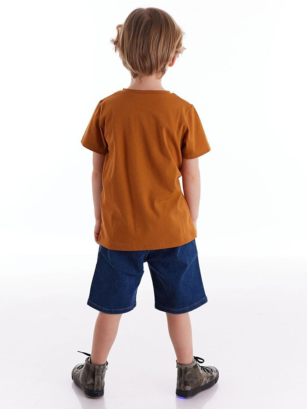 Karışık Dj Baskılı Erkek Çocuk Tişört Şort Takım-1