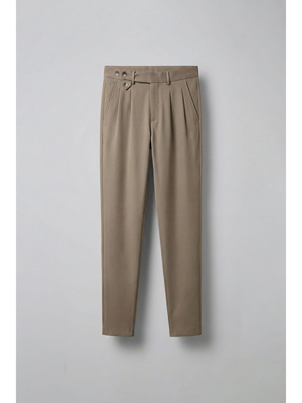 Bej Pileli Kumaş Erkek Pantolon Vizon