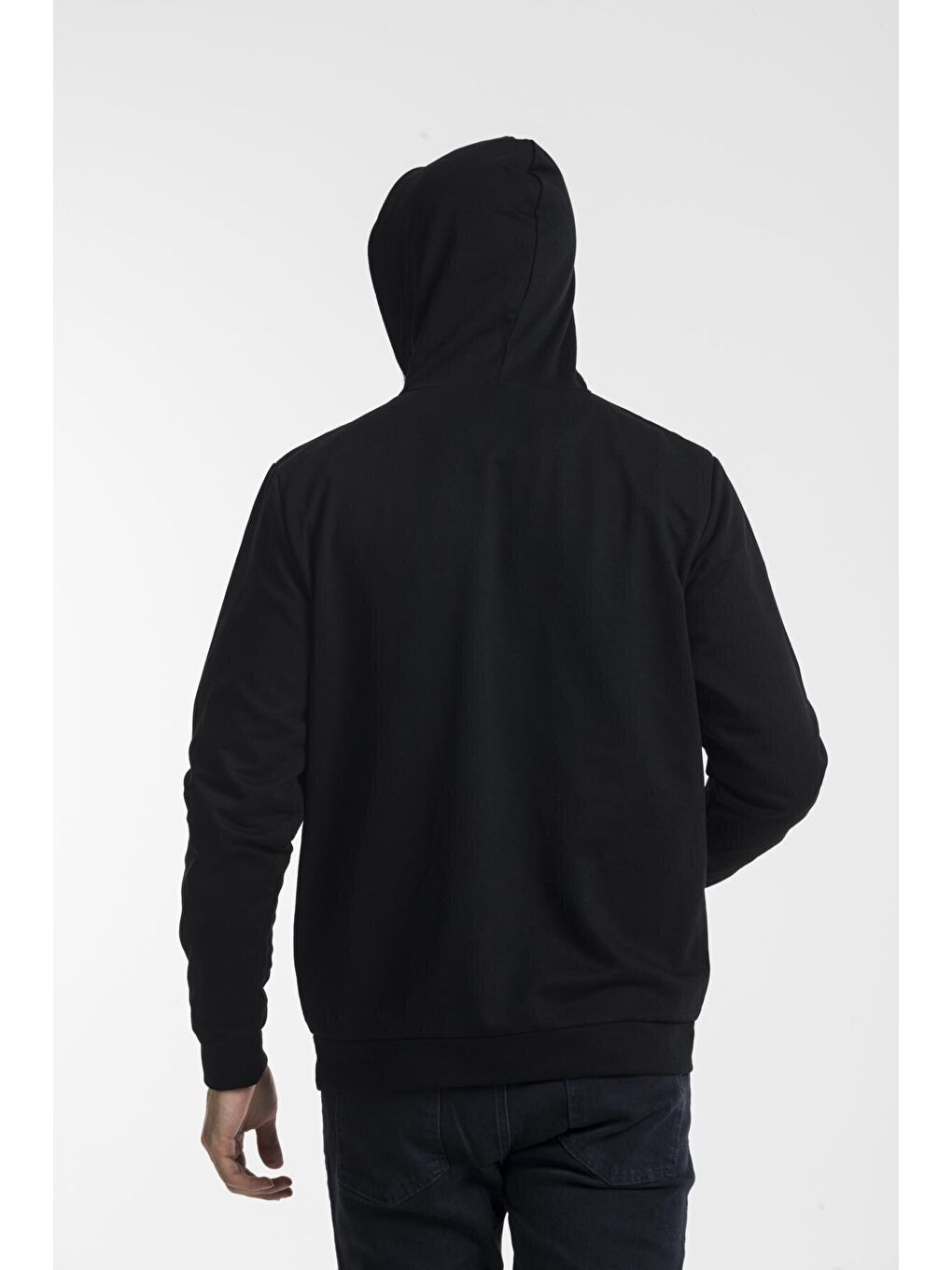 Süperlife Siyah Erkek Kapşonlu Regular Fit İnce Sweatshirt SPR 20K55 - 3