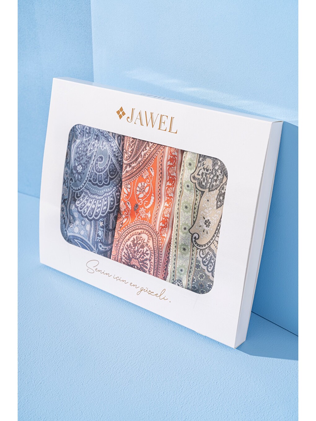 Karışık Kadın Adessa Soft Şal Paketi (bebe Mavi-turuncu-lime)