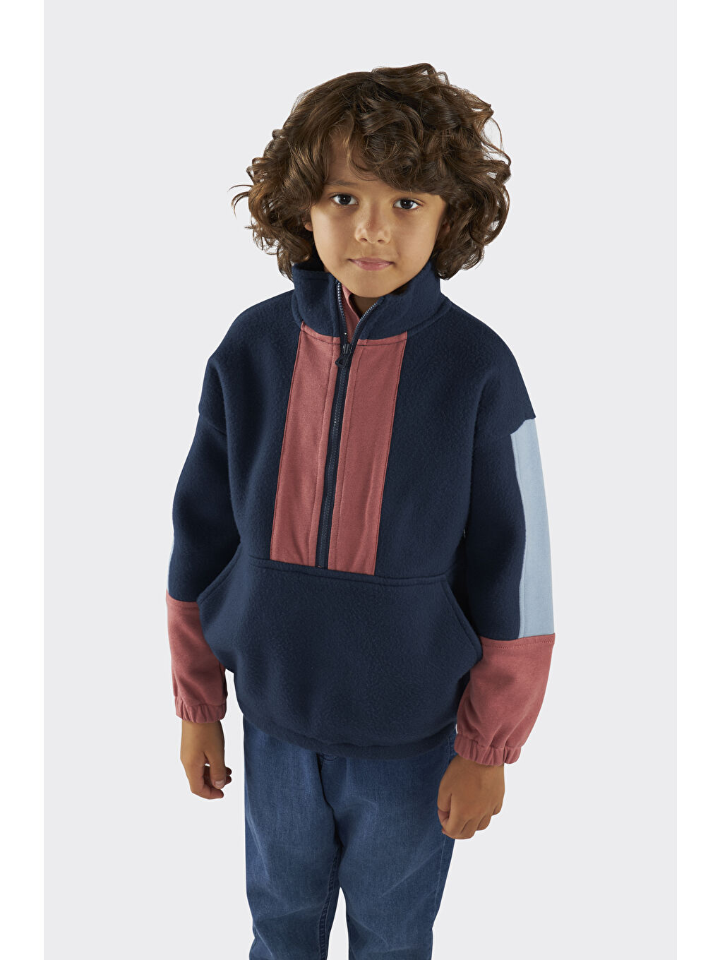 Lacivert Erkek Çocuk Polar Sweatshirt