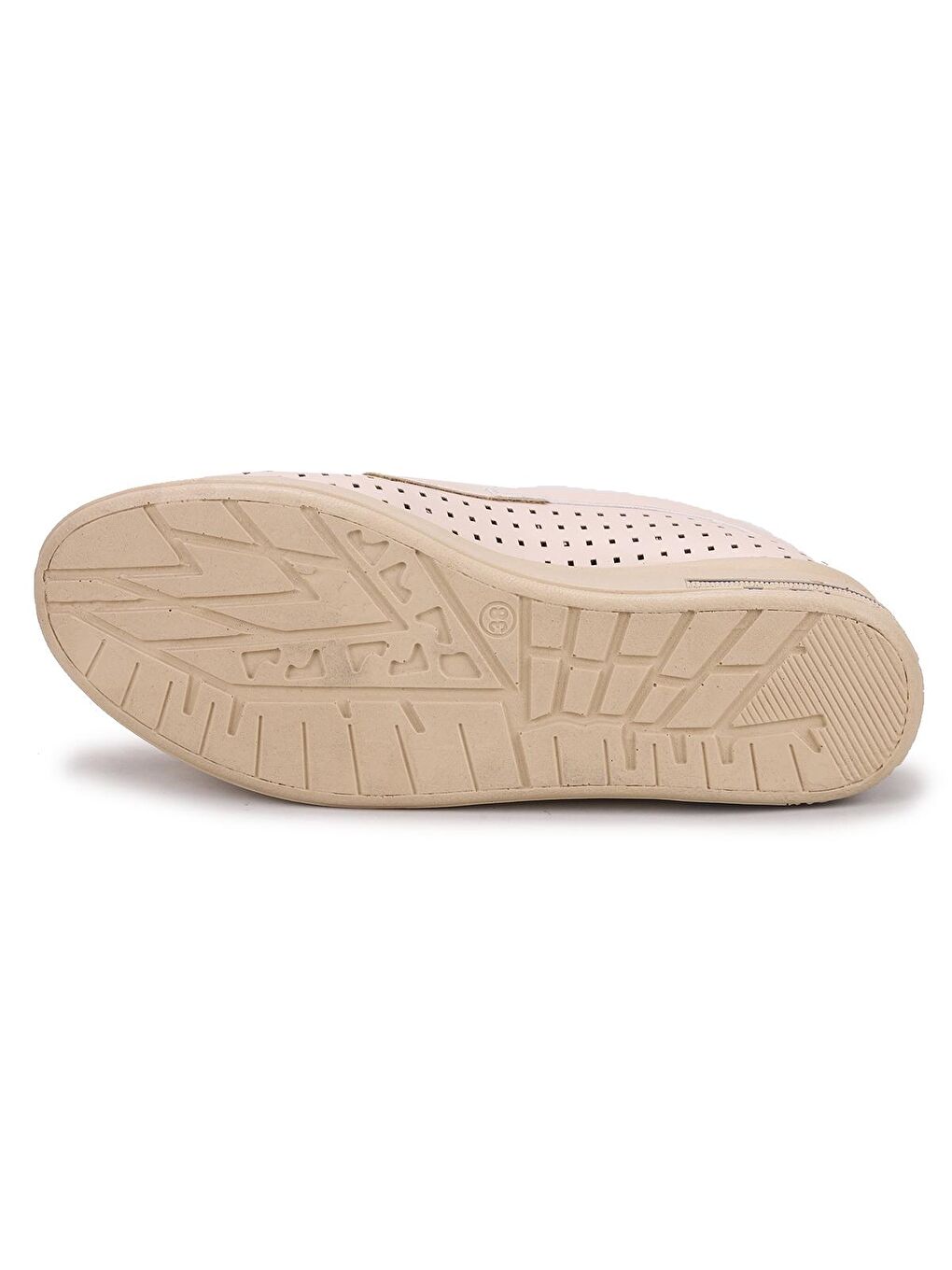 Ekru Bıyık Lazerli Günlük Kadın Babet Ayakkabı Cns 3074-5