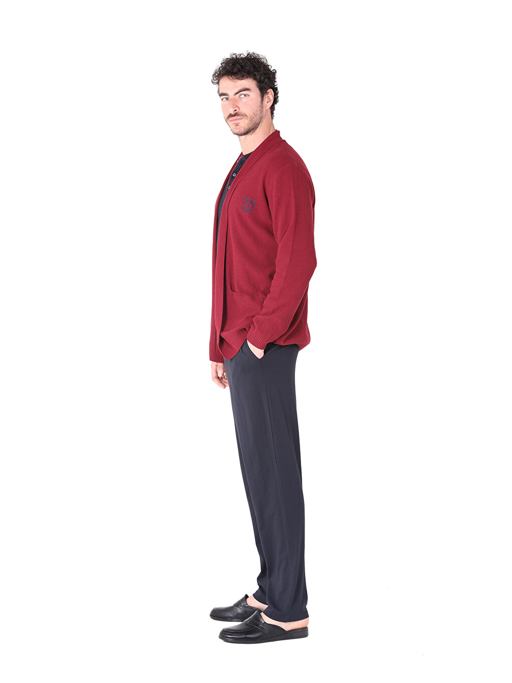 Bordo Rob Erkek Triko Hırka-1