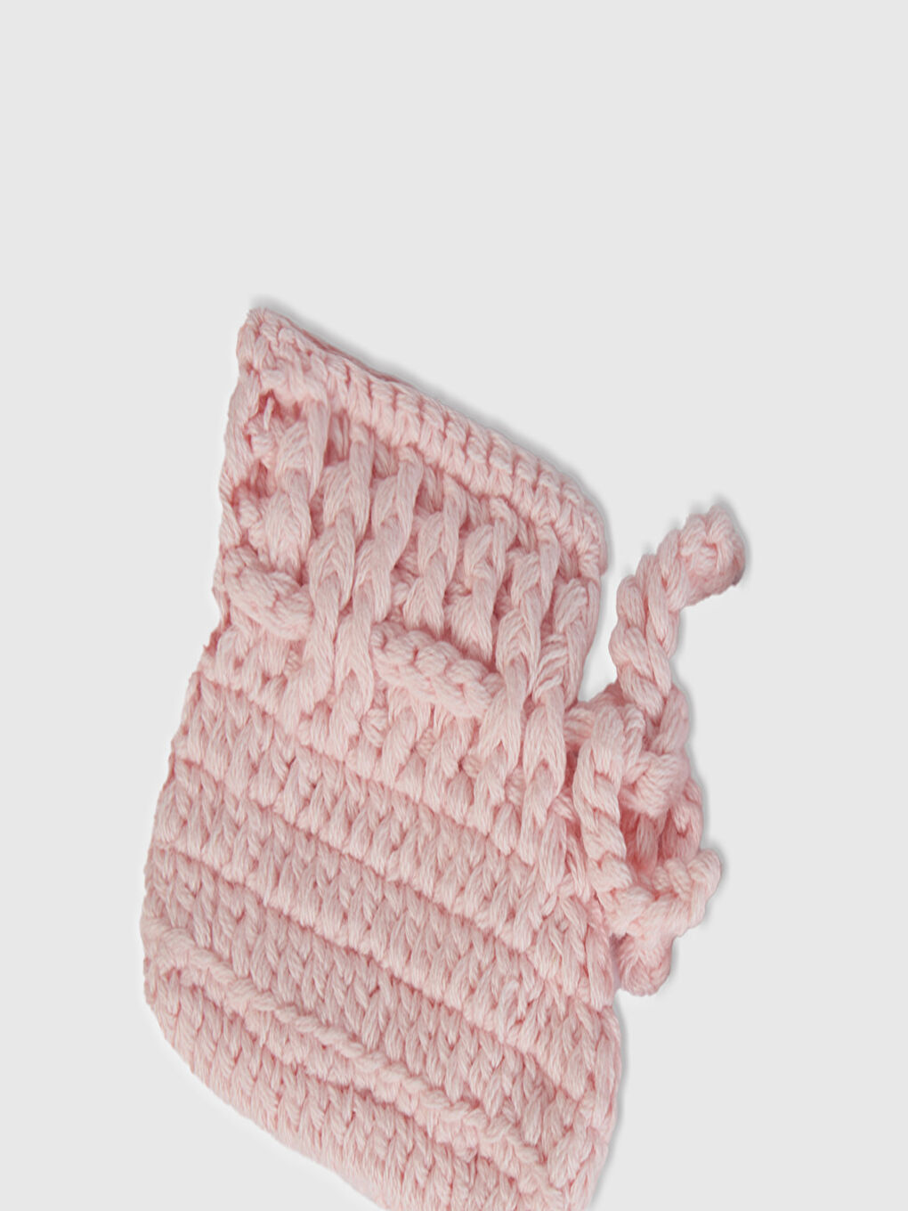 Bebek Ekru Örgü Patik-1