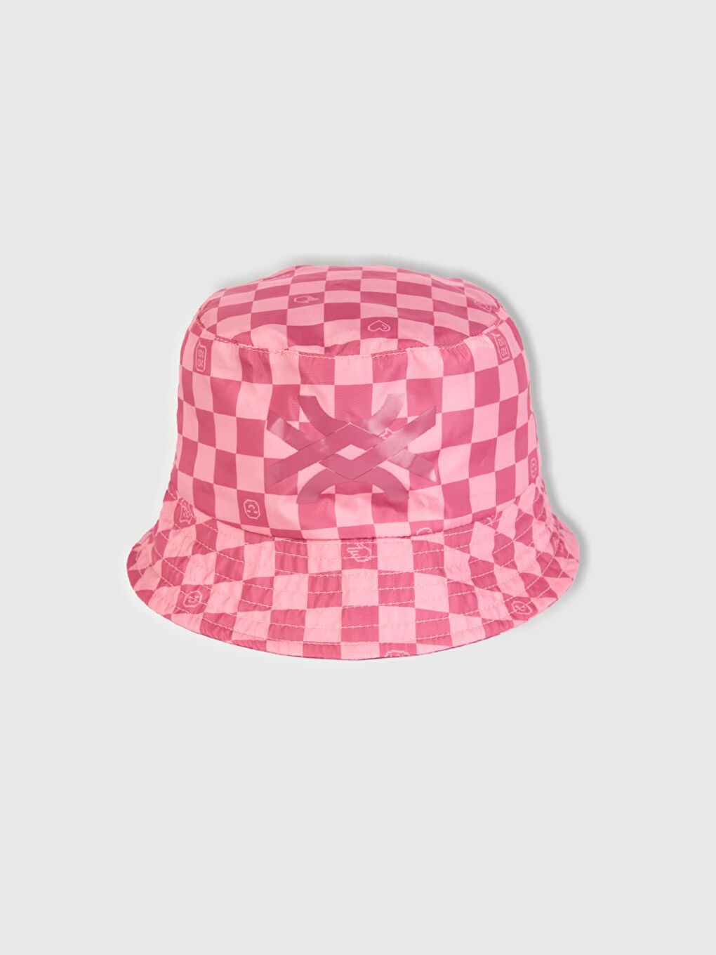 Erkek Çocuk Pembe Benetton Logolu Balıkçı Şapka