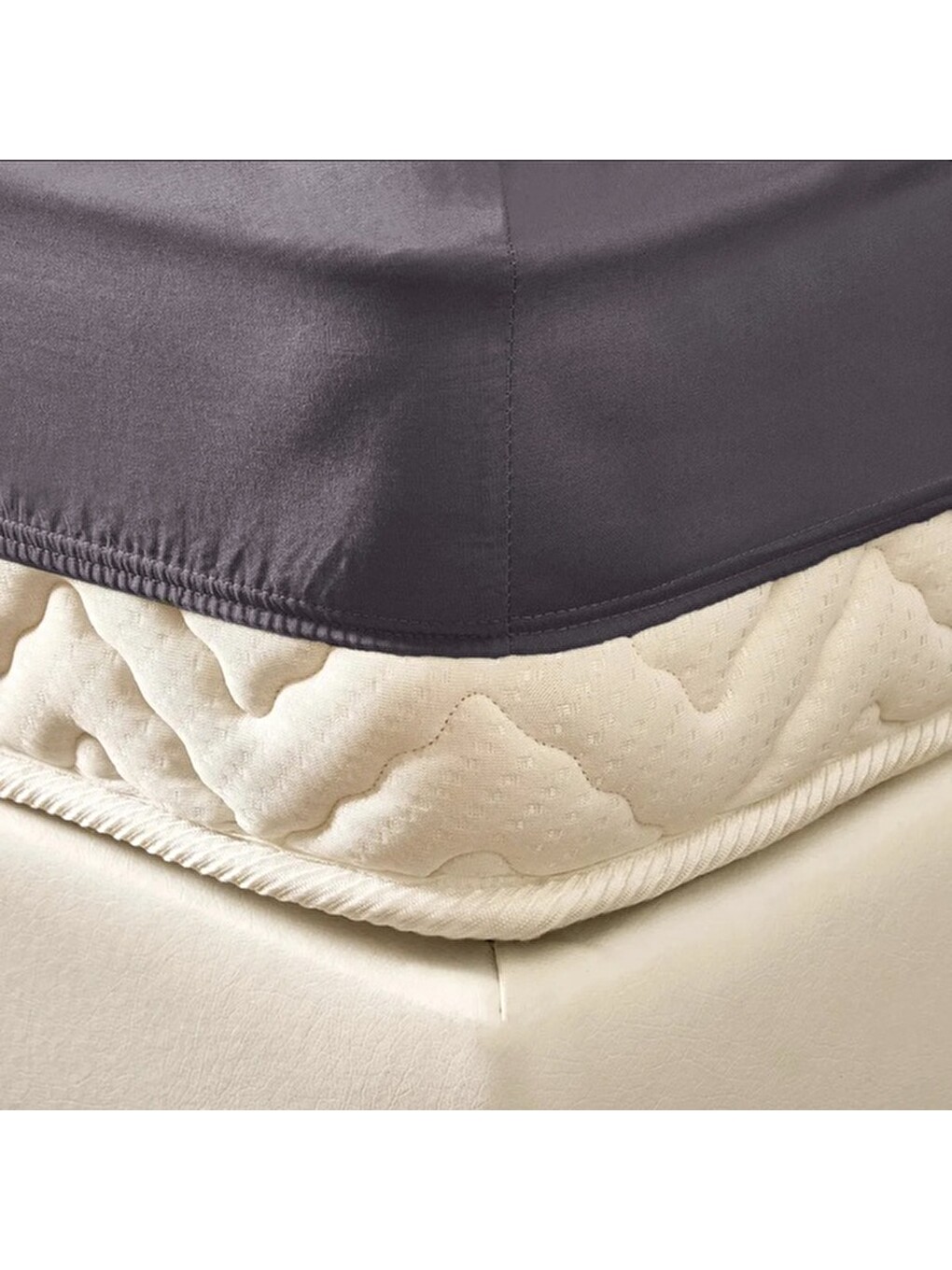 Soft Basic Çift Kişilik Lastikli Çarşaf - Antrasit - 180x200 Cm-4