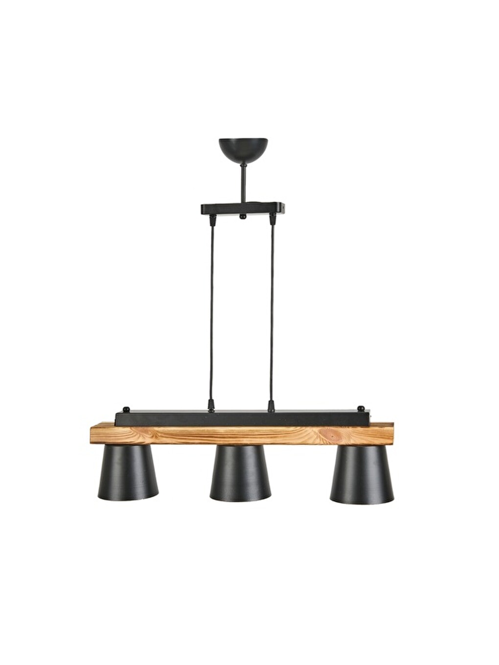 Venedik 3'lü Sıralı Sarkıt - Siyah / Kahverengi - 70x10x10 cm-1