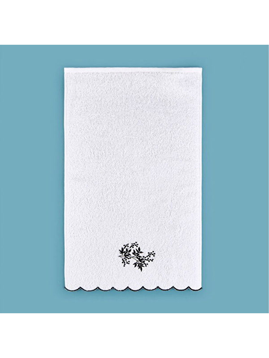 Lila Soft French Cottage Onda El Havlusu - Ekru / Siyah - 30x50 cm-8