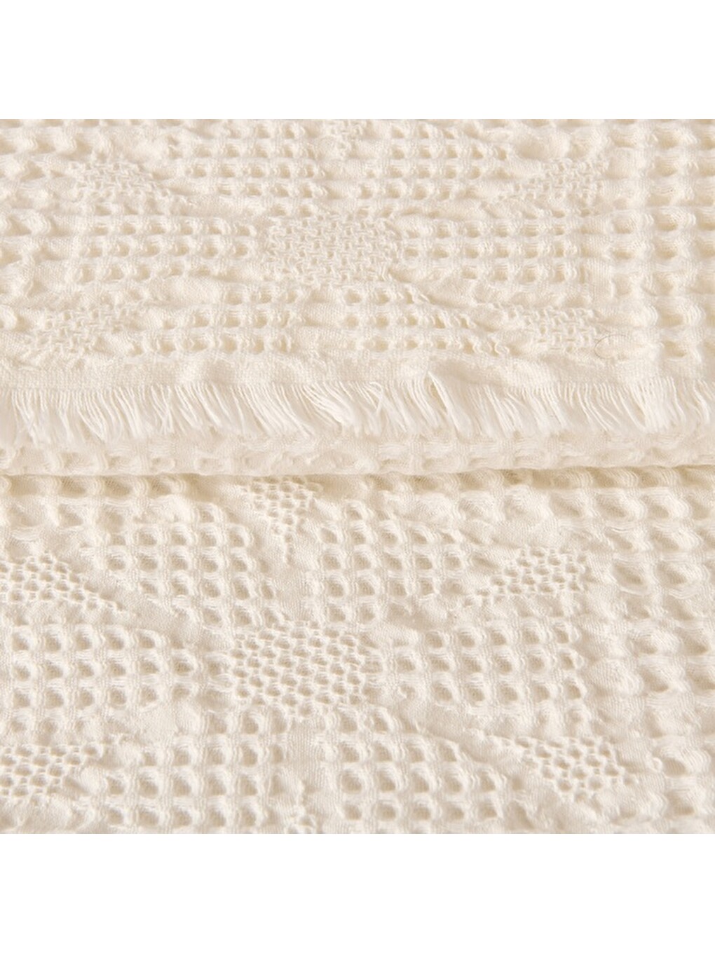 Soft Fleur Çift Kişilik Yatak Örtüsü - Beyaz - 210x240 cm-2