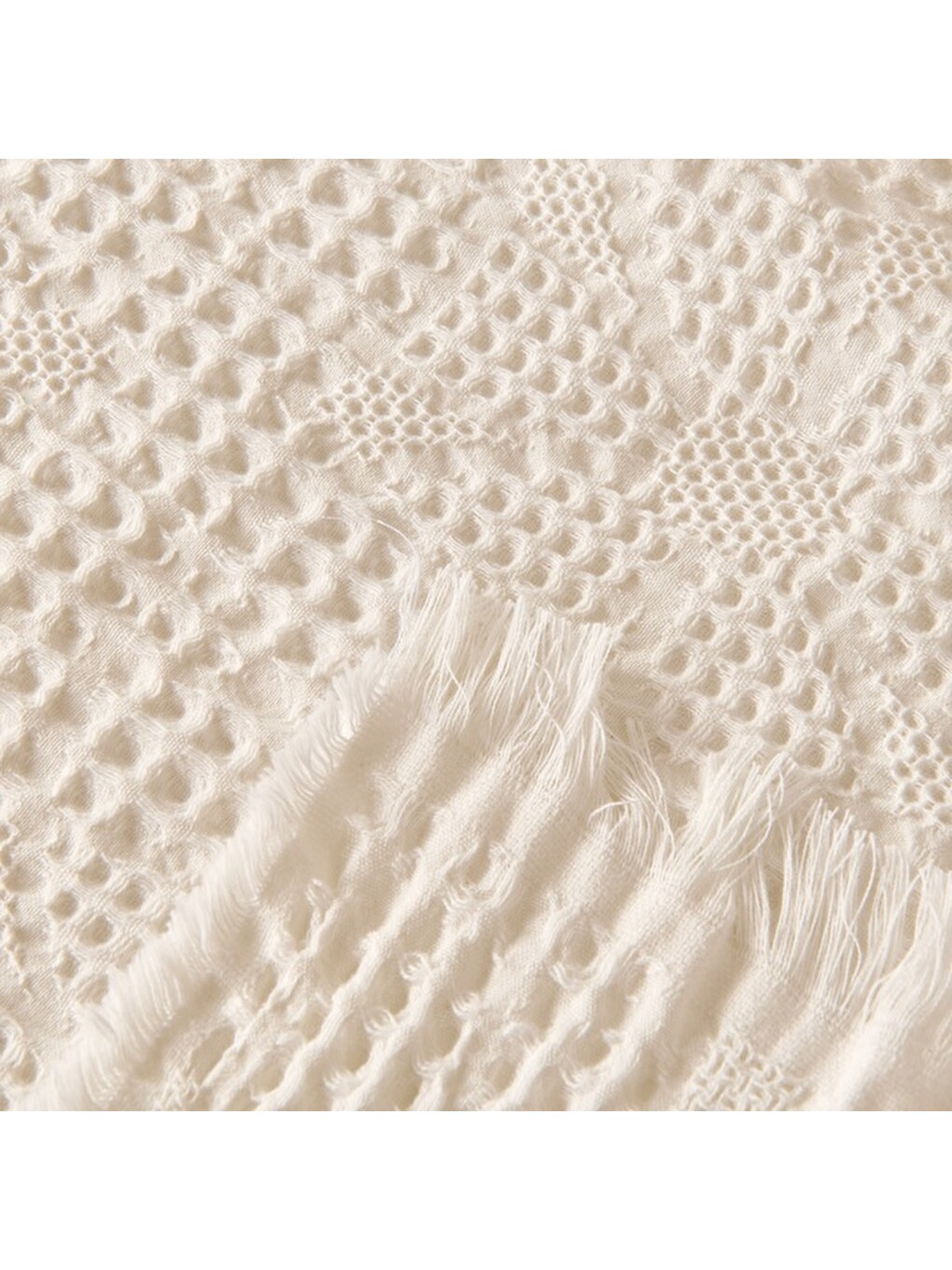 Soft Fleur Çift Kişilik Yatak Örtüsü - Beyaz - 210x240 cm-3