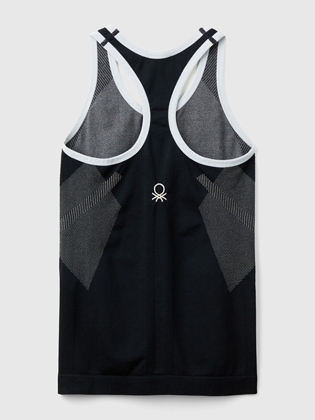 Kadın Siyah Kontrast Renk Detaylı Kolsuz Halter Yaka Üst-1