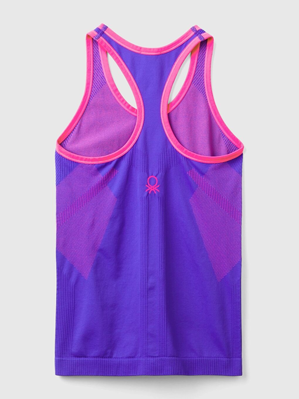 Kadın Mor Kontrast Renk Detaylı Kolsuz Halter Yaka Üst-1