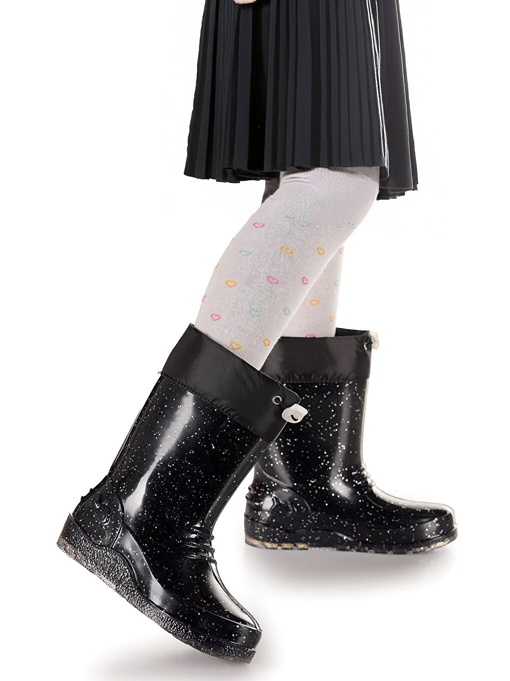 Siyah Savana Su Geçirmez Kız Çocuk Yağmur Çizmesi