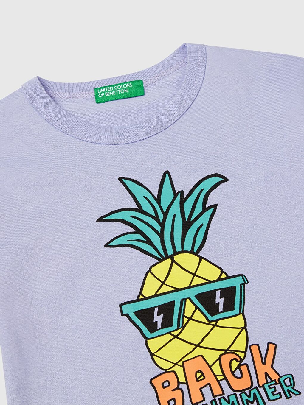 Erkek Çocuk Mor Ananas Baskılı T-Shirt-2