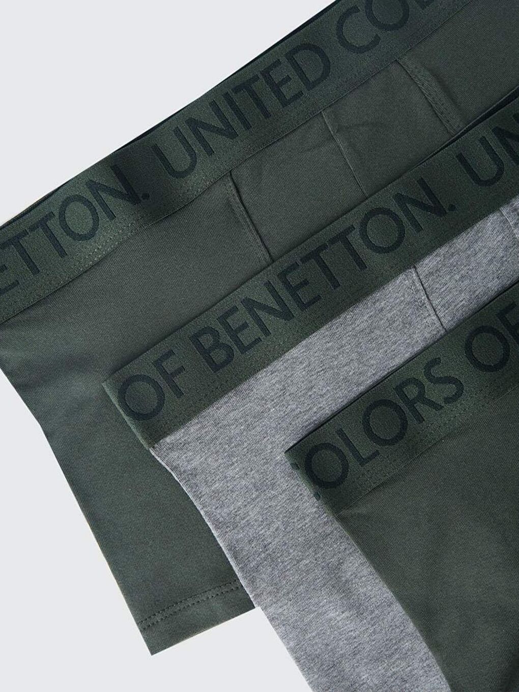 Erkek Antrasit Beli Logo Detaylı 3'lü Boxer Seti-1