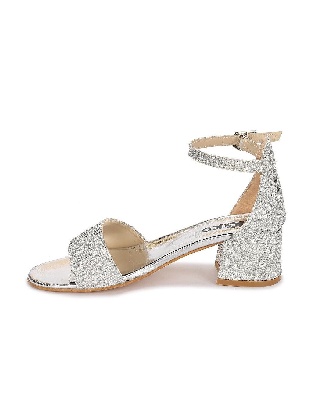 KİKO Gri Alexa Günlük Kız Çocuk 3 Cm Topuklu Sandalet Abiye Ayakkabı - 4