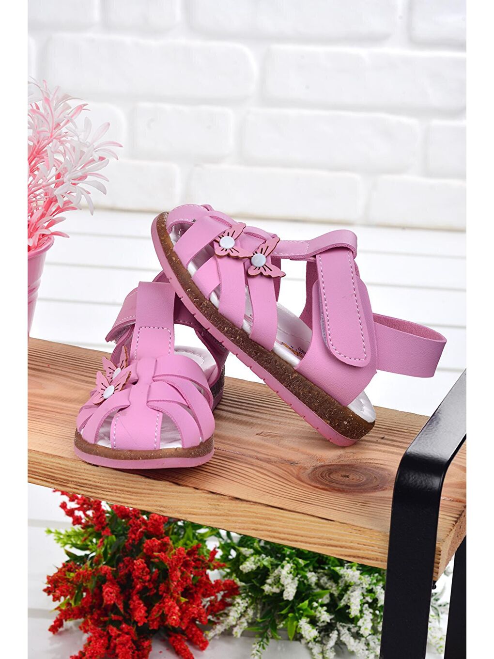 Pembe Günlük Kız Çocuk Bebe Sandalet Şb 2262-71-3