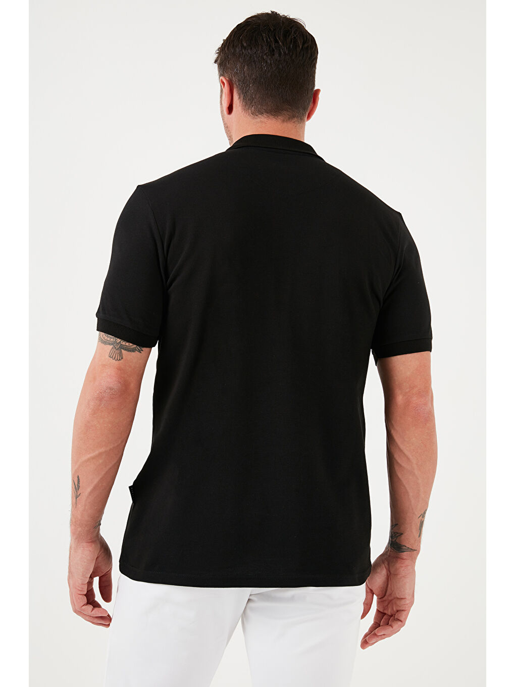 Buratti Siyah % 100 Pamuk Regular Fit Düğmeli Erkek Polo Yaka T Shirt 5902127 - 4