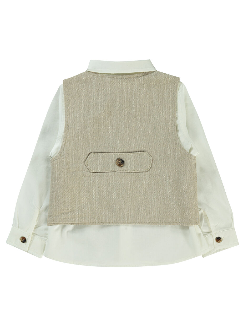 Erkek Çocuk Gömlek ve Yelek 2-5 Yaş Bej-2