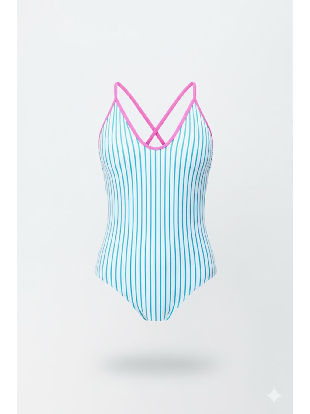 U Yaka İp Askı Mayo 7782 Mavi