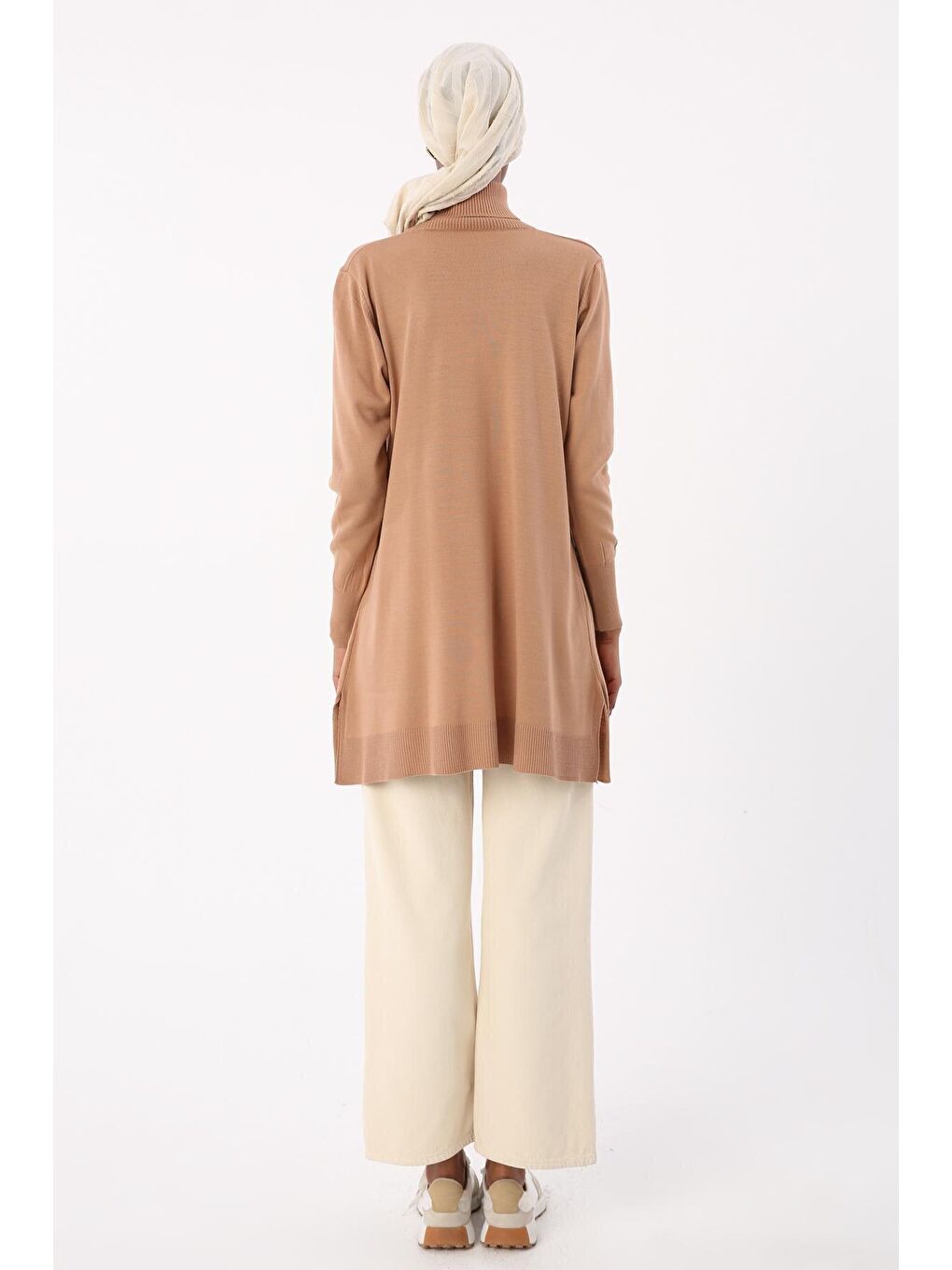 ALLDAY Bej Camel Balıkçı Yaka Triko Tunik - 3