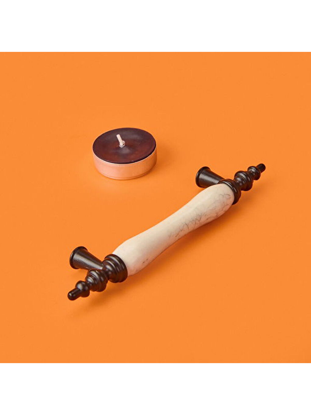 Kaş Çatlak Sırlı 96 Kulp - Beyaz / Siyah-2