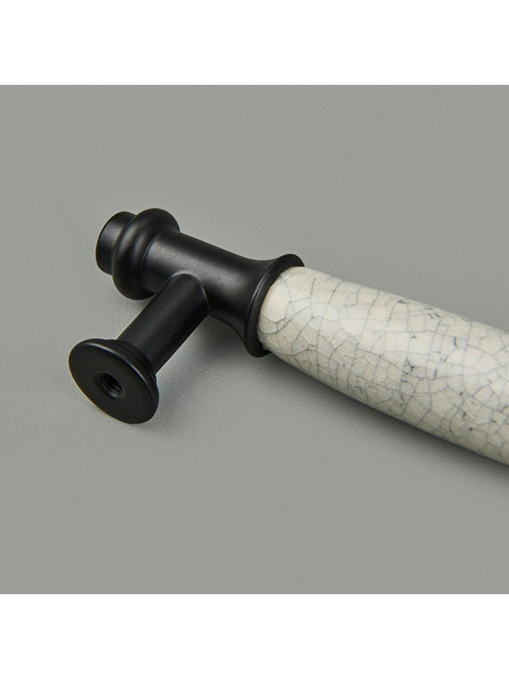 Kaş Çatlak Sırlı 96 Kulp - Beyaz / Siyah-3