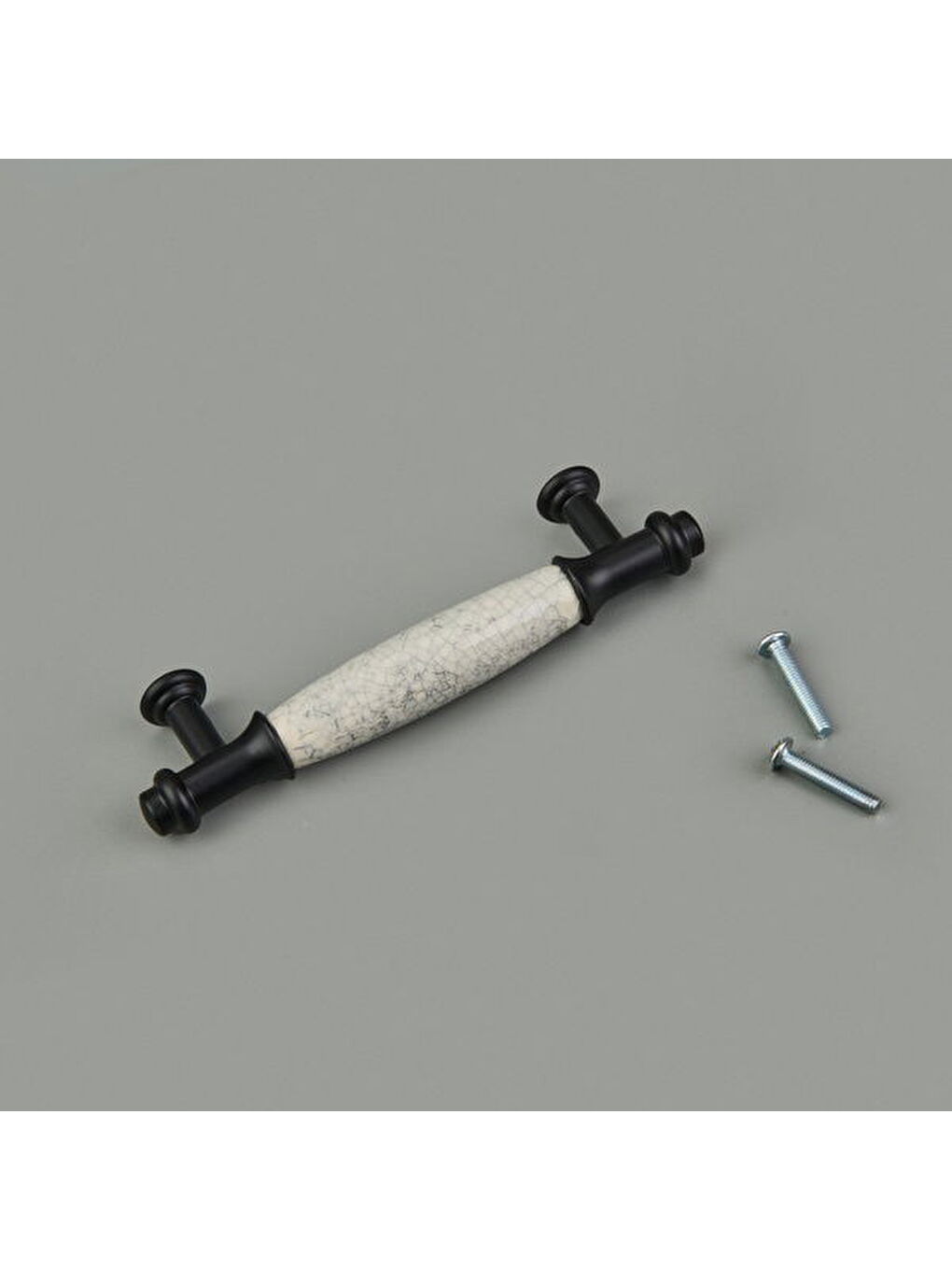 Kaş Çatlak Sırlı 96 Kulp - Beyaz / Siyah-5