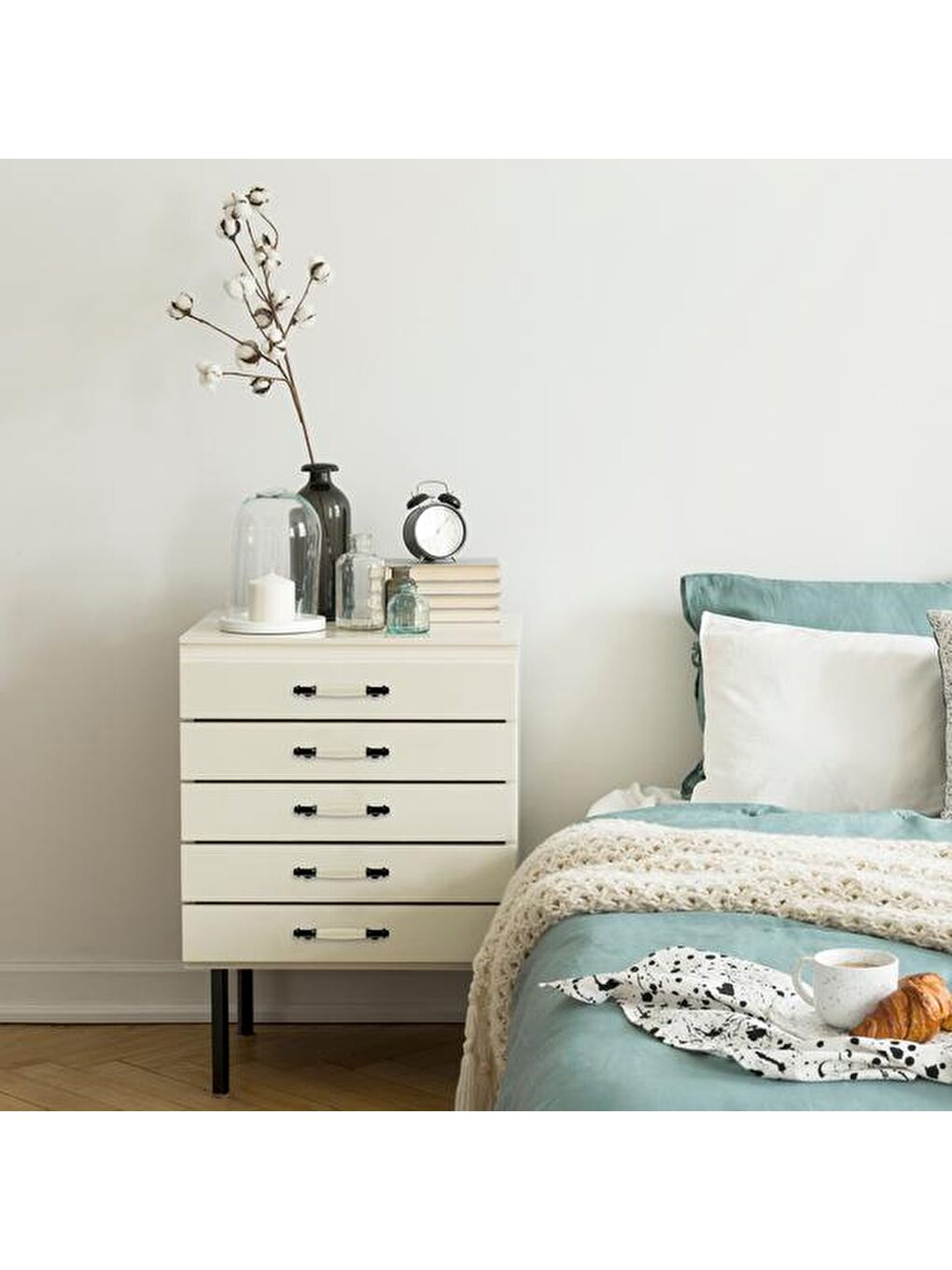 Kaş Çatlak Sırlı 96 Kulp - Beyaz / Siyah-8