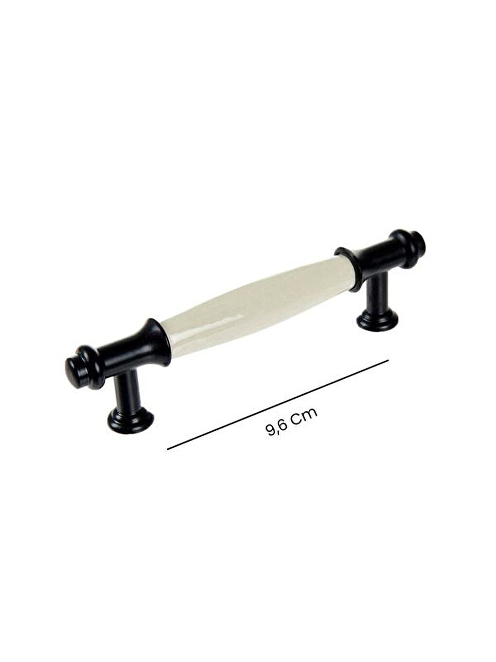 Kaş Çatlak Sırlı 96 Kulp - Beyaz / Siyah-10