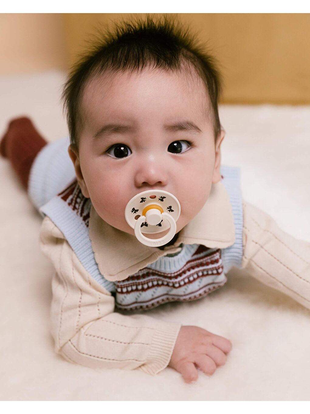 Colour Holiday Bow Emzik-Ivory Plum -0-6 Ay-3