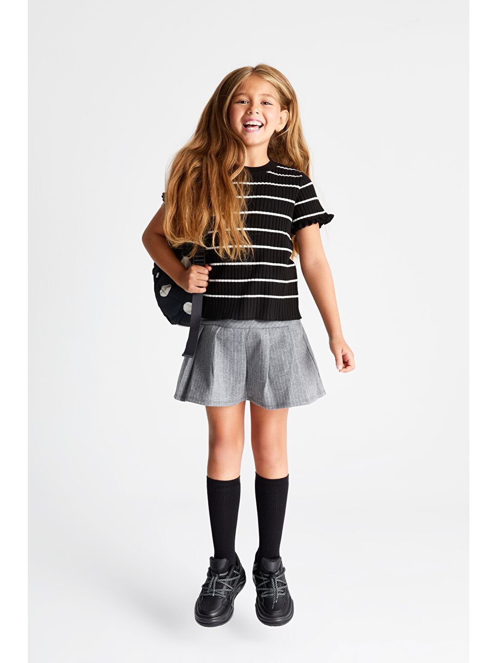 Dublin Hafif Kız Çocuk Siyah Sneaker-5