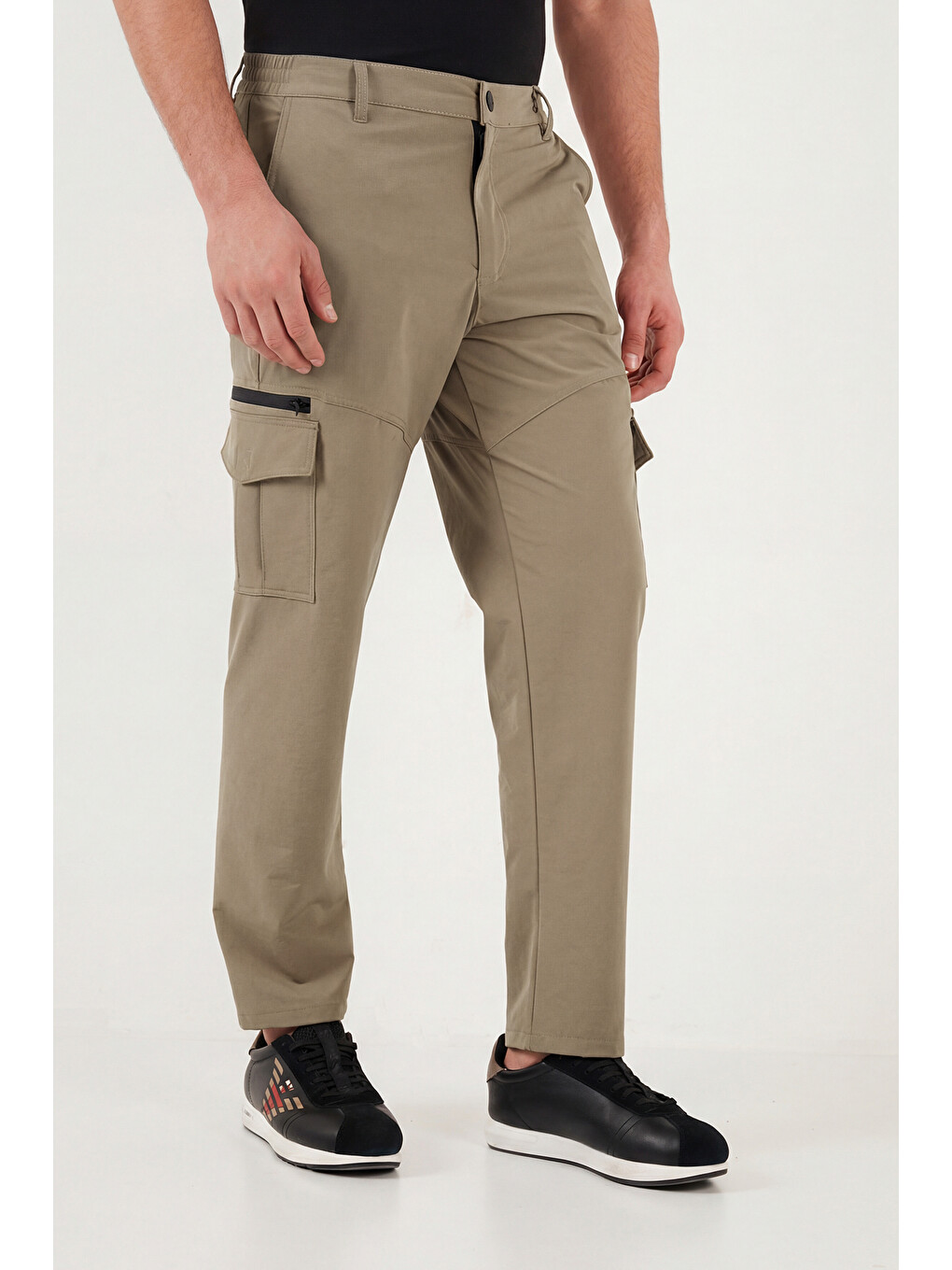 Bej Regular Fit Normal Bel Cep Detaylı Trekking Ve Kurye Pantolon 693150-4