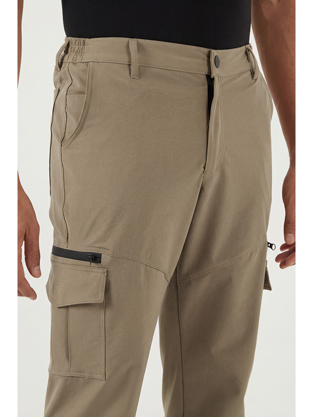 Bej Regular Fit Normal Bel Cep Detaylı Trekking Ve Kurye Pantolon 693150-5