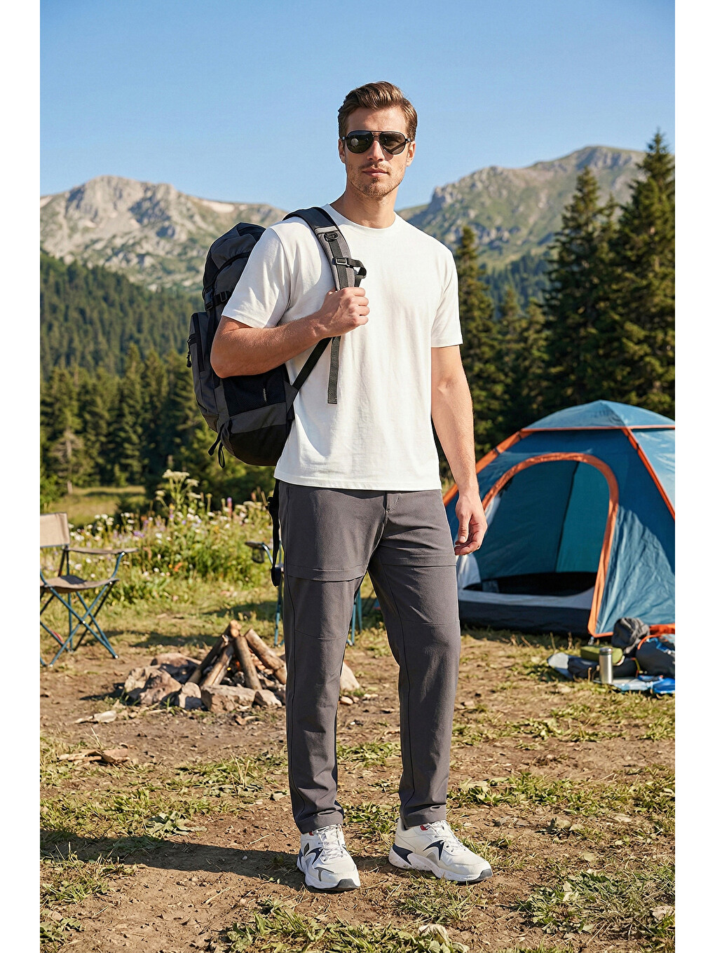 Gri Regular Fit Normal Bel Düz Paça Pantolon 693705-1