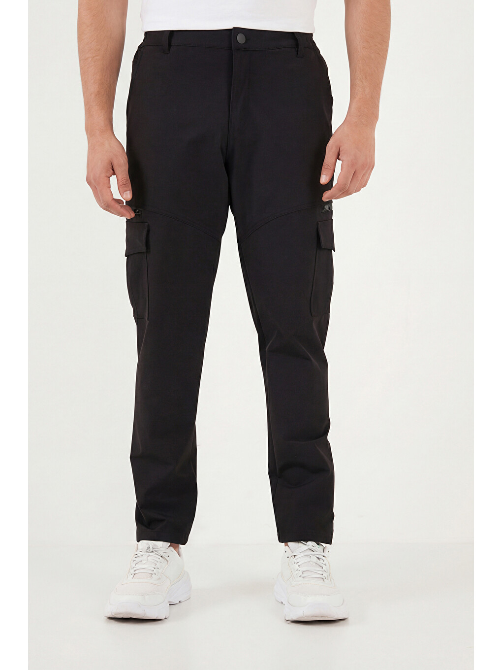 Siyah Regular Fit Normal Bel Cep Detaylı Trekking Ve Kurye Pantolon 693150-2